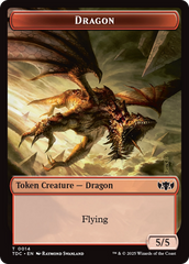Dragon (0014) // Treasure Double-Sided Token [Tarkir: Dragonstorm Commander Tokens] | D20 Games