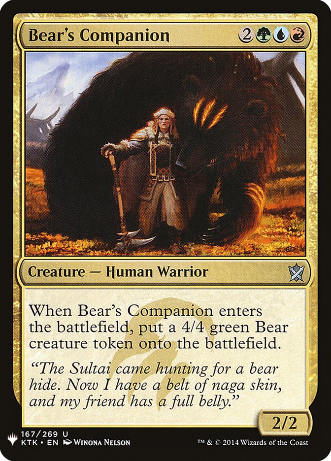 Bear's Companion [Mystery Booster] | D20 Games