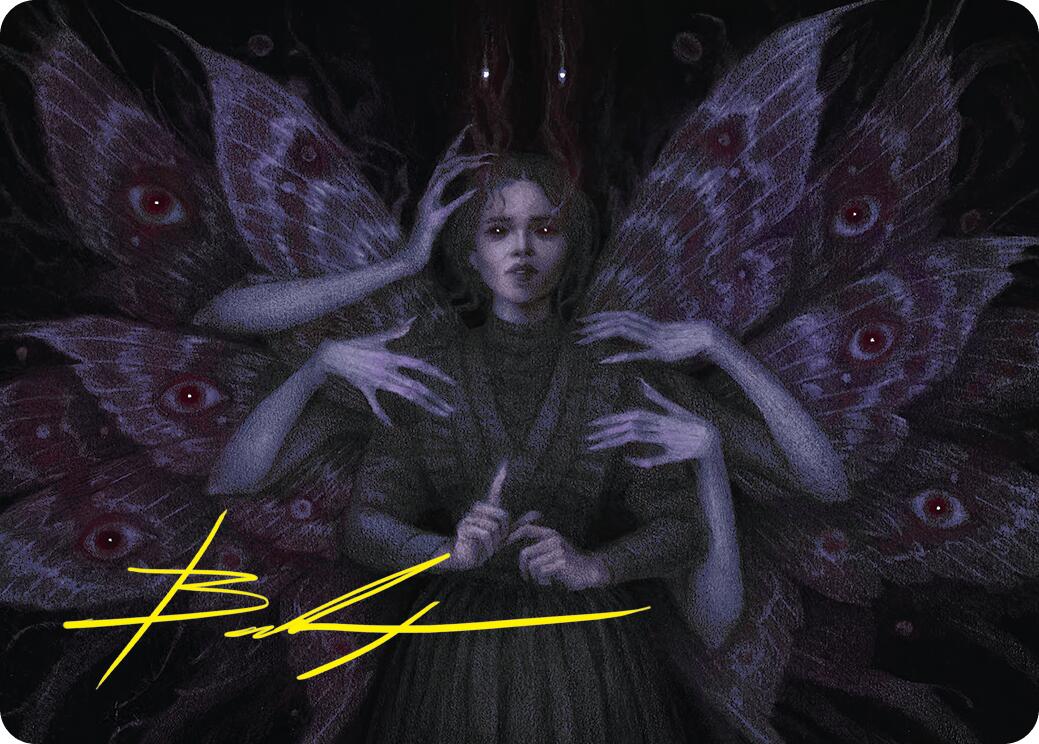 Demonic Counsel Art Card (7/54) (Gold-Stamped Signature) [Duskmourn: House of Horror Art Series] | D20 Games