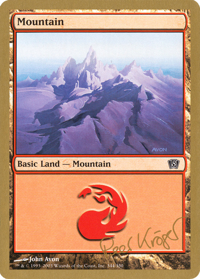 Mountain (344) (Peer Kroger) [World Championship Decks 2003] | D20 Games