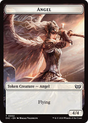 Angel // Glimmer Double-Sided Token [Duskmourn: House of Horror Commander Tokens] | D20 Games