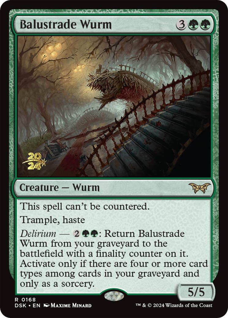 Balustrade Wurm [Duskmourn: House of Horror Prerelease Promos] | D20 Games