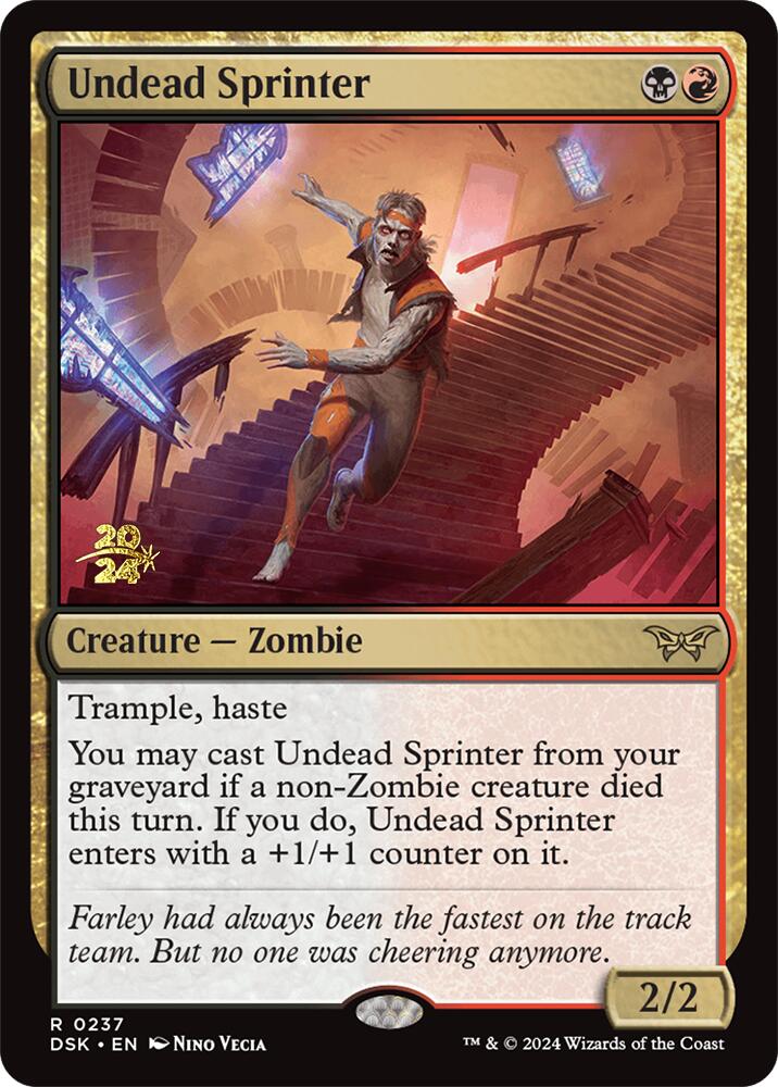 Undead Sprinter [Duskmourn: House of Horror Prerelease Promos] | D20 Games