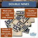 Double Nine Dominoes - Ivory Color Tiles, Club Size