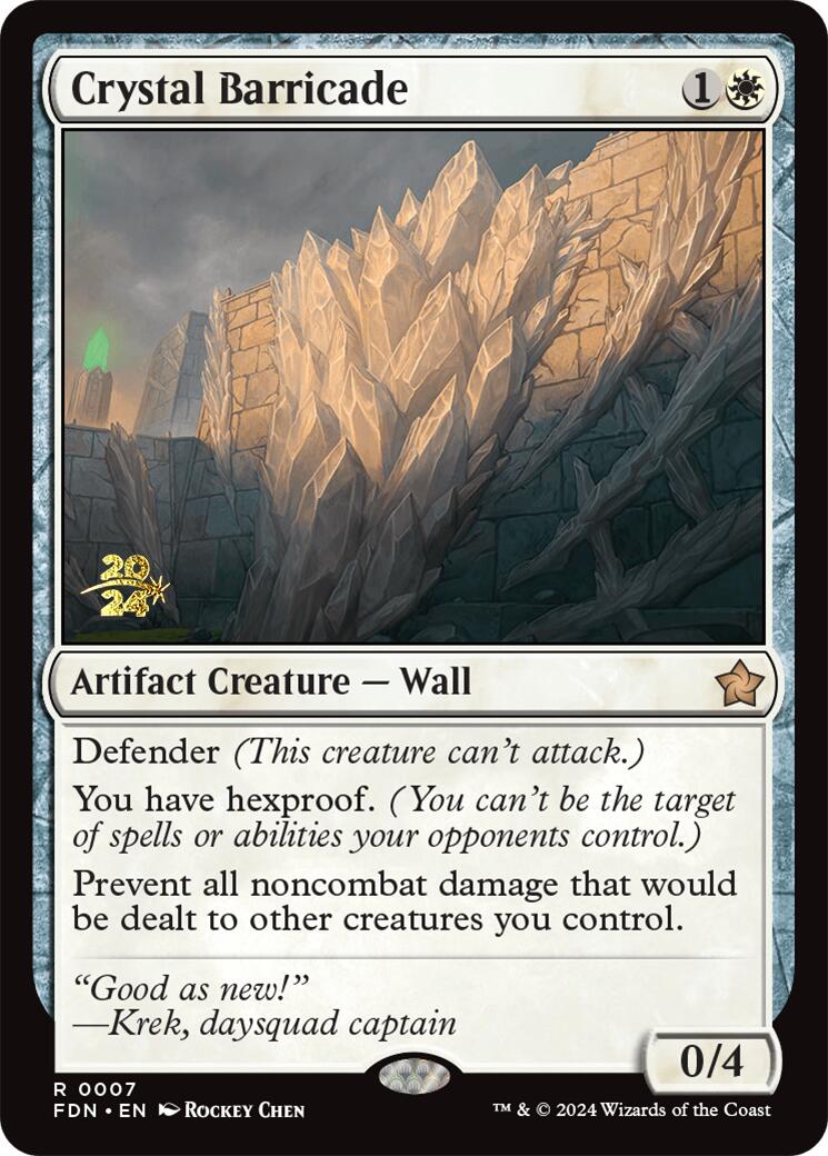 Crystal Barricade [Foundations Prerelease Promos] | D20 Games