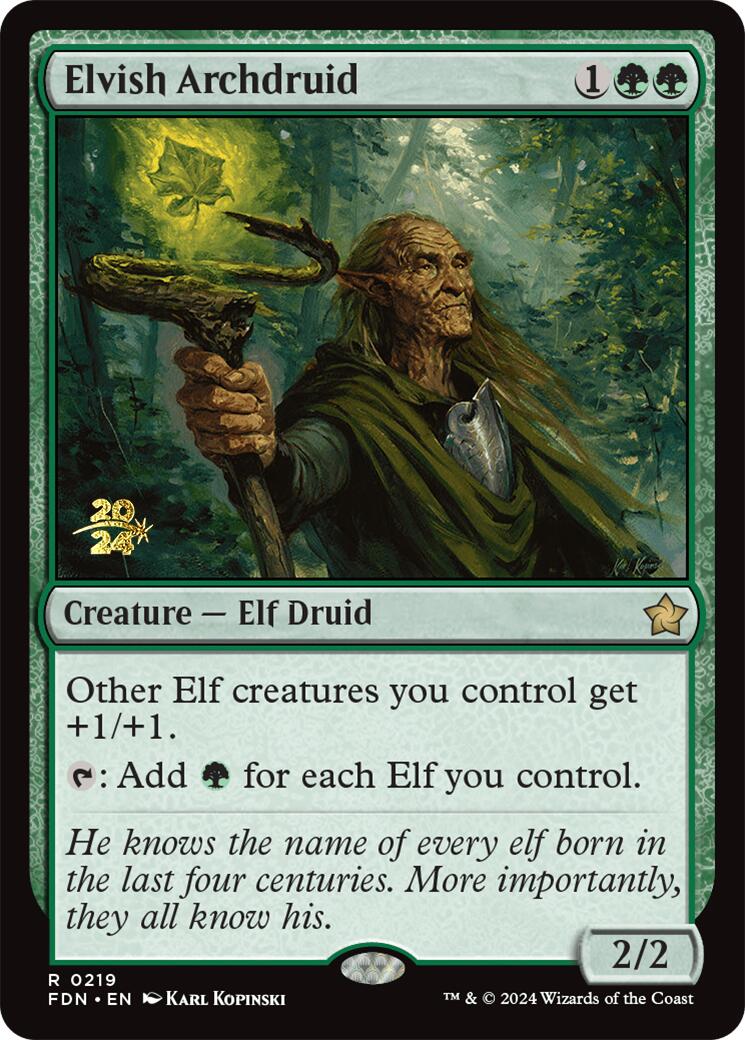 Elvish Archdruid [Foundations Prerelease Promos] | D20 Games