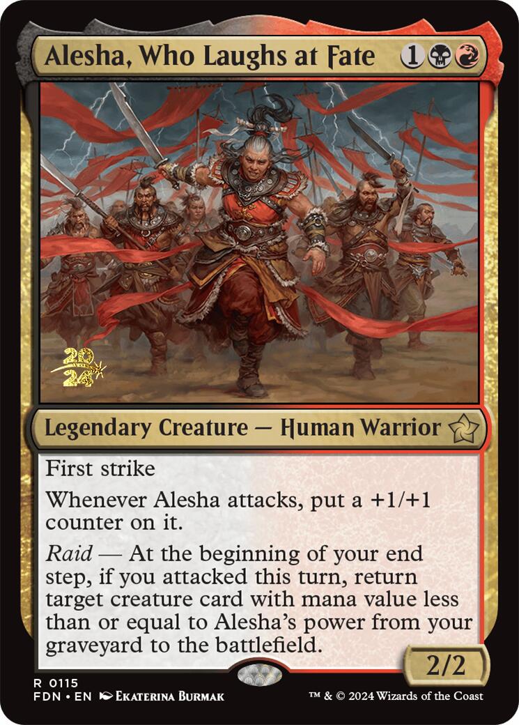 Alesha, Who Laughs at Fate [Foundations Prerelease Promos] | D20 Games