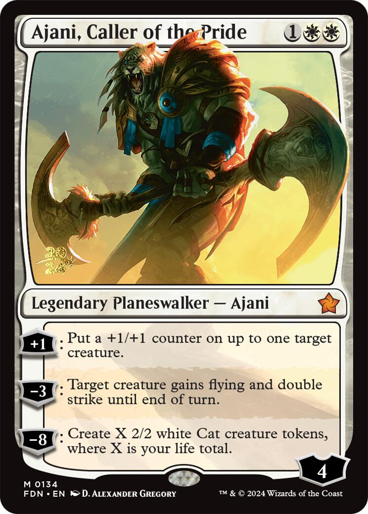 Ajani, Caller of the Pride [Foundations Prerelease Promos] | D20 Games