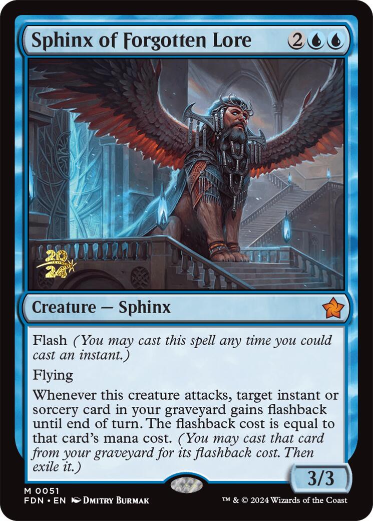 Sphinx of Forgotten Lore [Foundations Prerelease Promos] | D20 Games