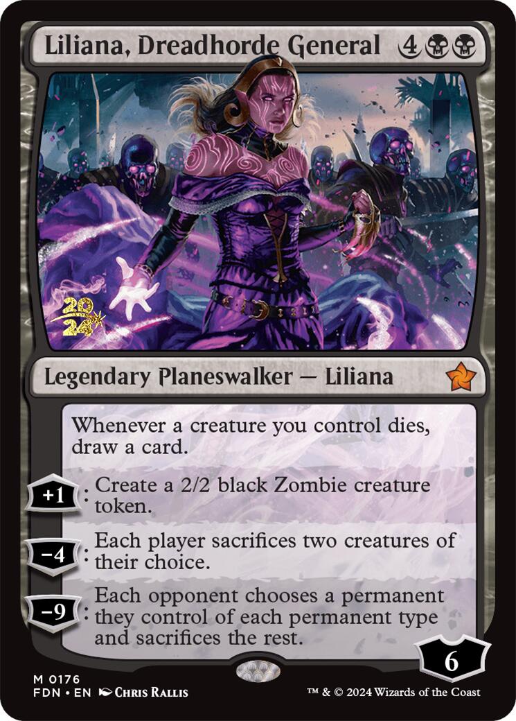 Liliana, Dreadhorde General [Foundations Prerelease Promos] | D20 Games