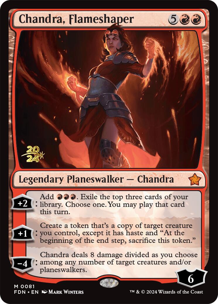 Chandra, Flameshaper [Foundations Prerelease Promos] | D20 Games