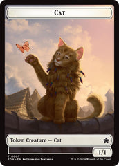 Spirit // Cat (0001) Doubled-Sided Token [Foundations Tokens] | D20 Games