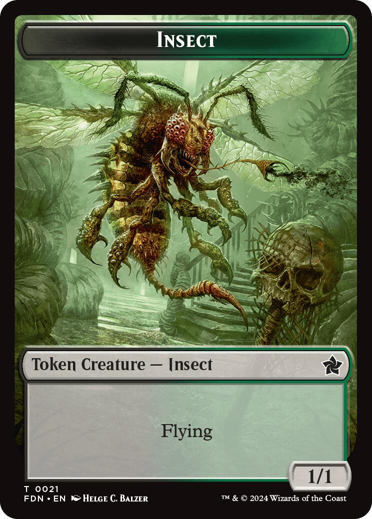 Goblin // Insect Doubled-Sided Token [Foundations Tokens] | D20 Games