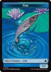 Faerie // Fish Doubled-Sided Token [Foundations Tokens] | D20 Games