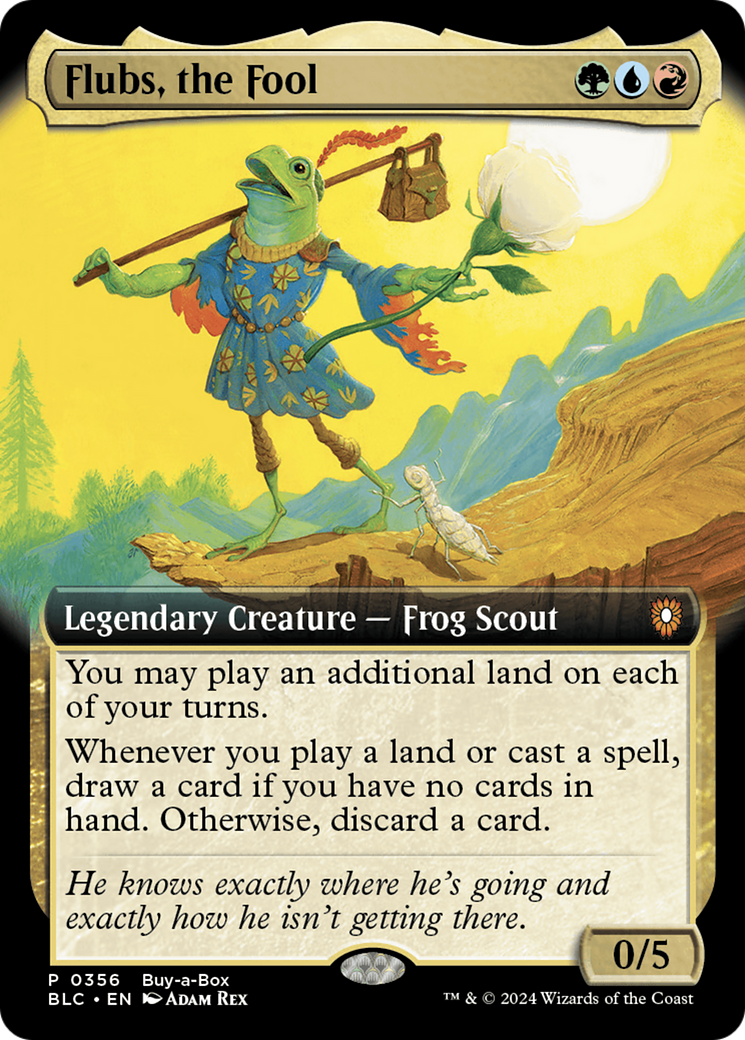 Flubs, the Fool (Buy-A-Box) (Extended Art) [Bloomburrow Promos] | D20 Games