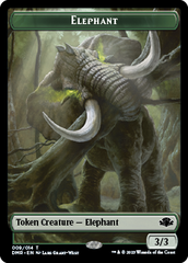 Elephant // Elemental Double-Sided Token [Dominaria Remastered Tokens] | D20 Games