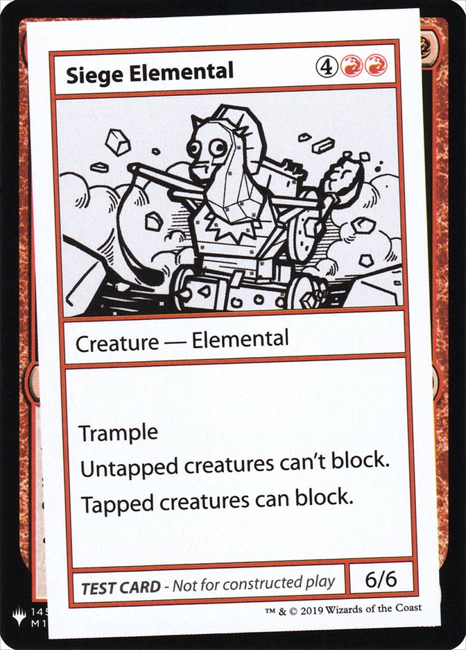 Siege Elemental [Mystery Booster Playtest Cards] | D20 Games