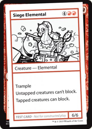 Siege Elemental (2021 Edition) [Mystery Booster Playtest Cards] | D20 Games