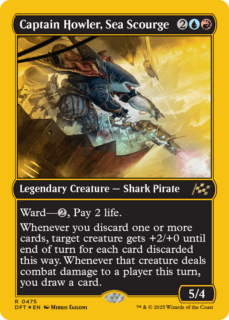 Captain Howler, Sea Scourge (First-Place Foil) [Aetherdrift] | D20 Games