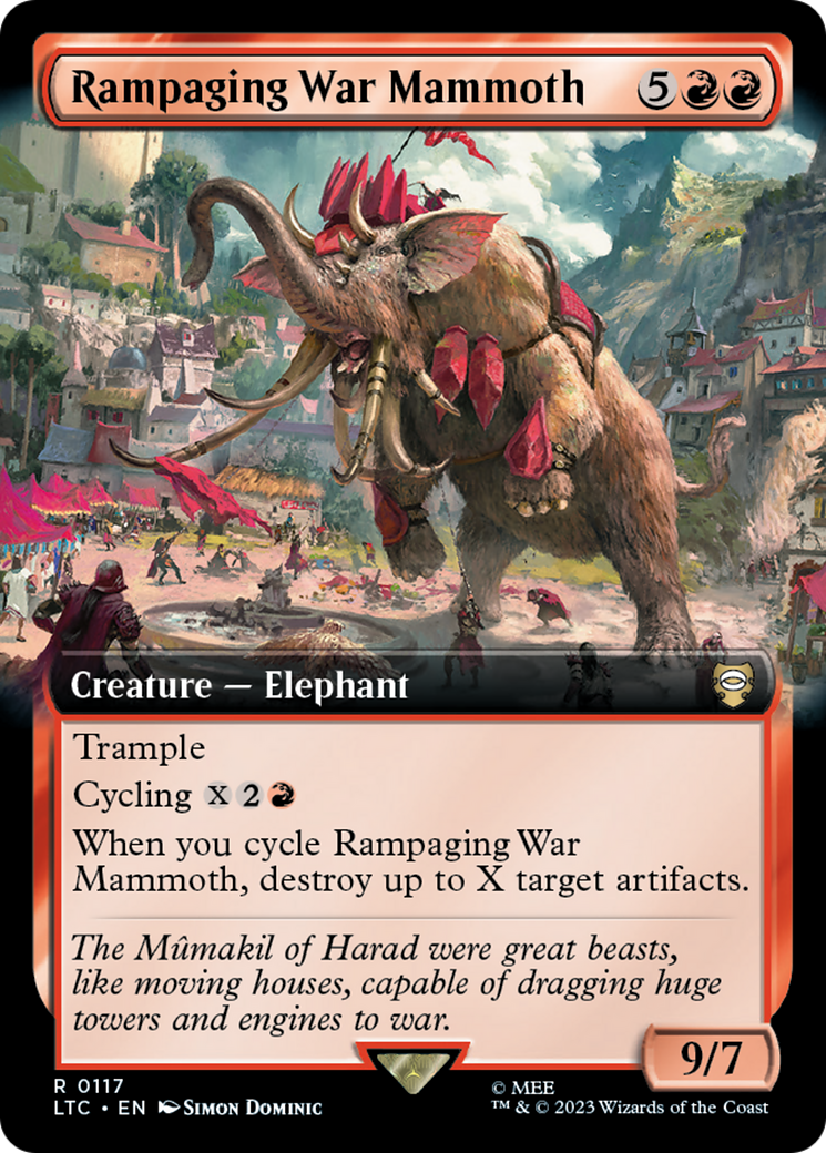 Rampaging War Mammoth (Extended Art) [The Lord of the Rings: Tales of Middle-Earth Commander] | D20 Games