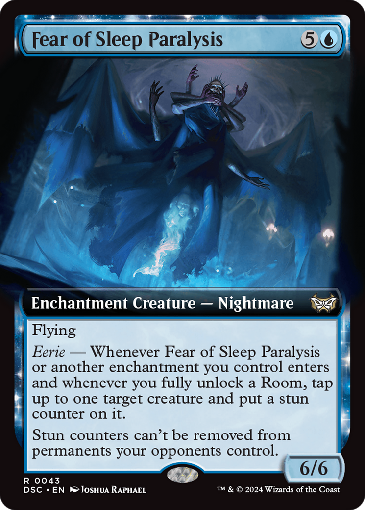 Fear of Sleep Paralysis (Extended Art) [Duskmourn: House of Horror Commander] | D20 Games