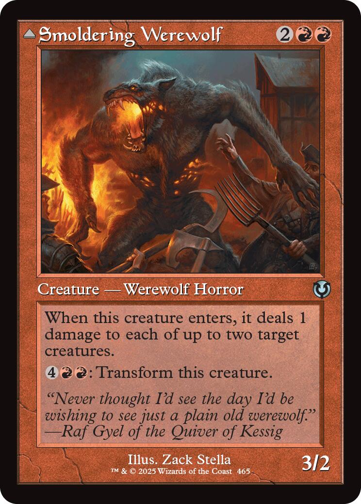 Smoldering Werewolf // Erupting Dreadwolf (Retro Frame) [Innistrad Remastered] | D20 Games