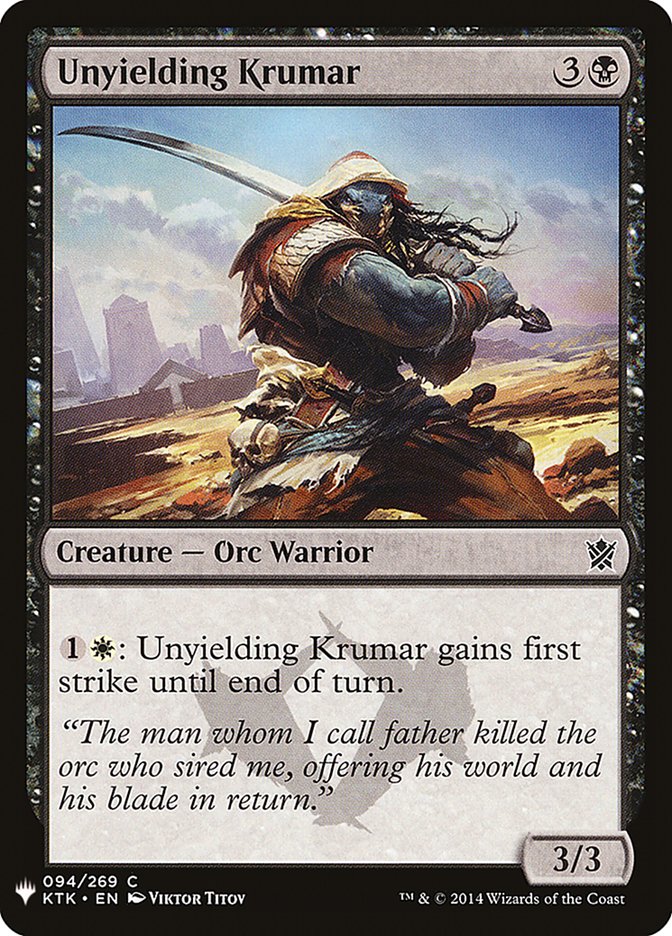 Unyielding Krumar [Mystery Booster] | D20 Games