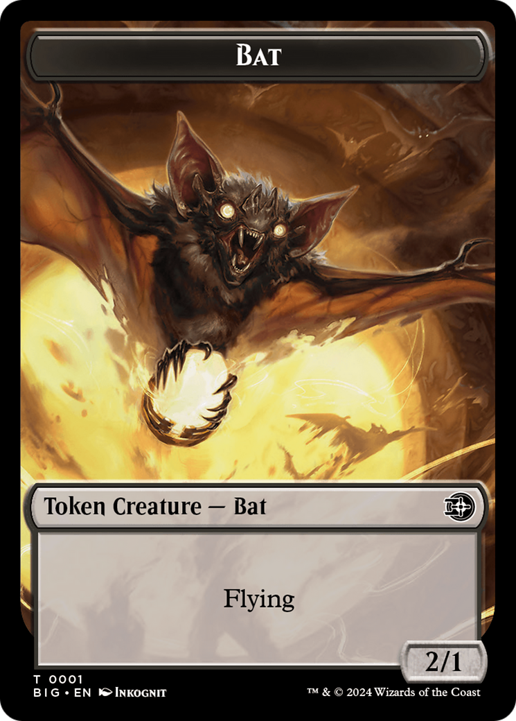 Bat Token [Outlaws of Thunder Junction: The Big Score Tokens] | D20 Games