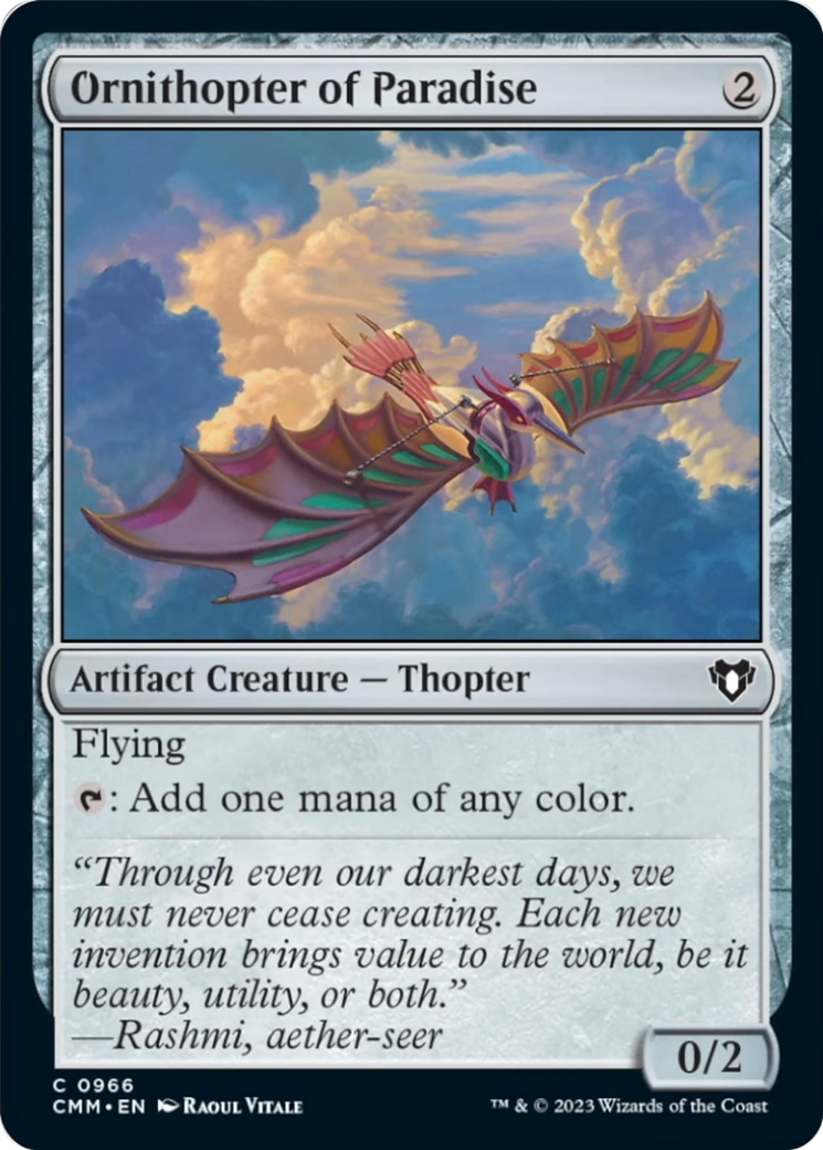 Ornithopter of Paradise [Commander Masters] | D20 Games