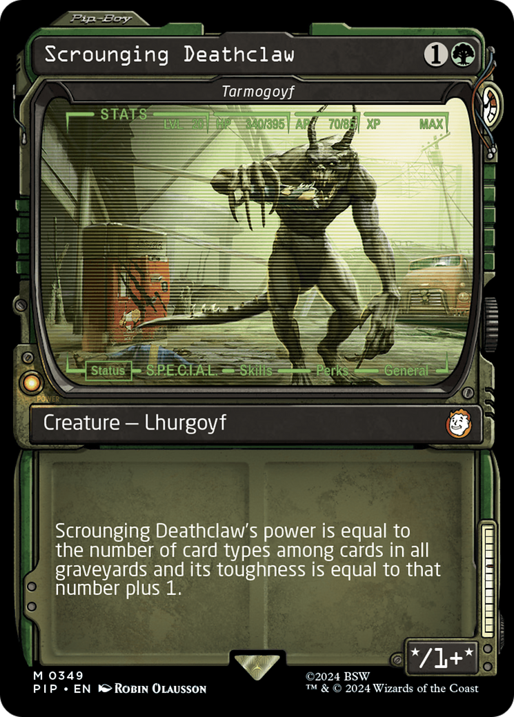 Scrounging Deathclaw - Tarmogoyf (Showcase) [Fallout] | D20 Games