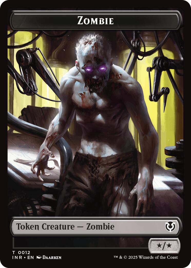 Zombie (0011) // Zombie (0012) Double-Sided Token [Innistrad Remastered Tokens] | D20 Games