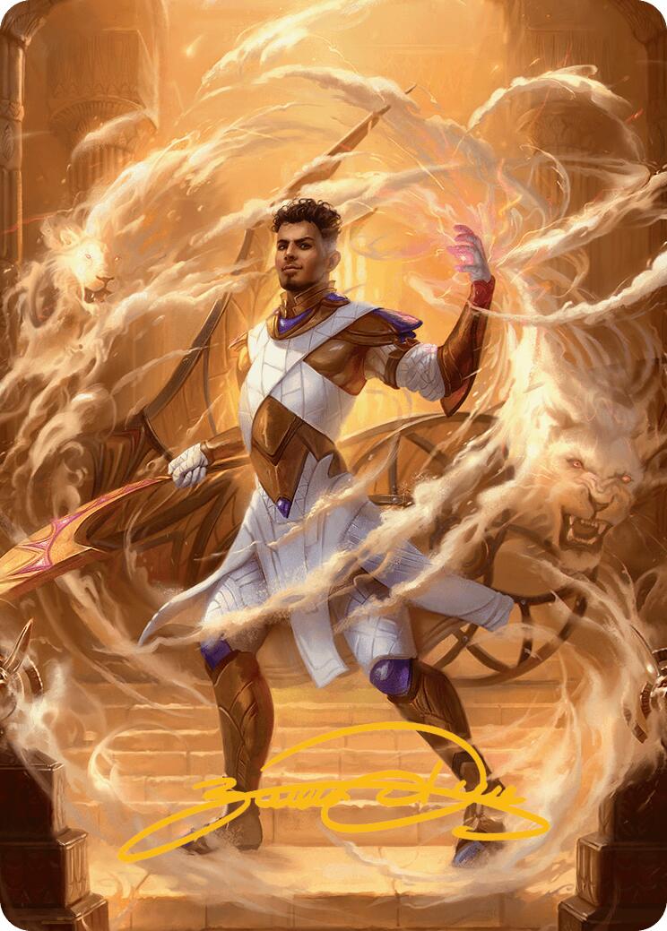 Basri, Tomorrow's Champion Art Card (Gold-Stamped Signature) [Aetherdrift Art Series] | D20 Games