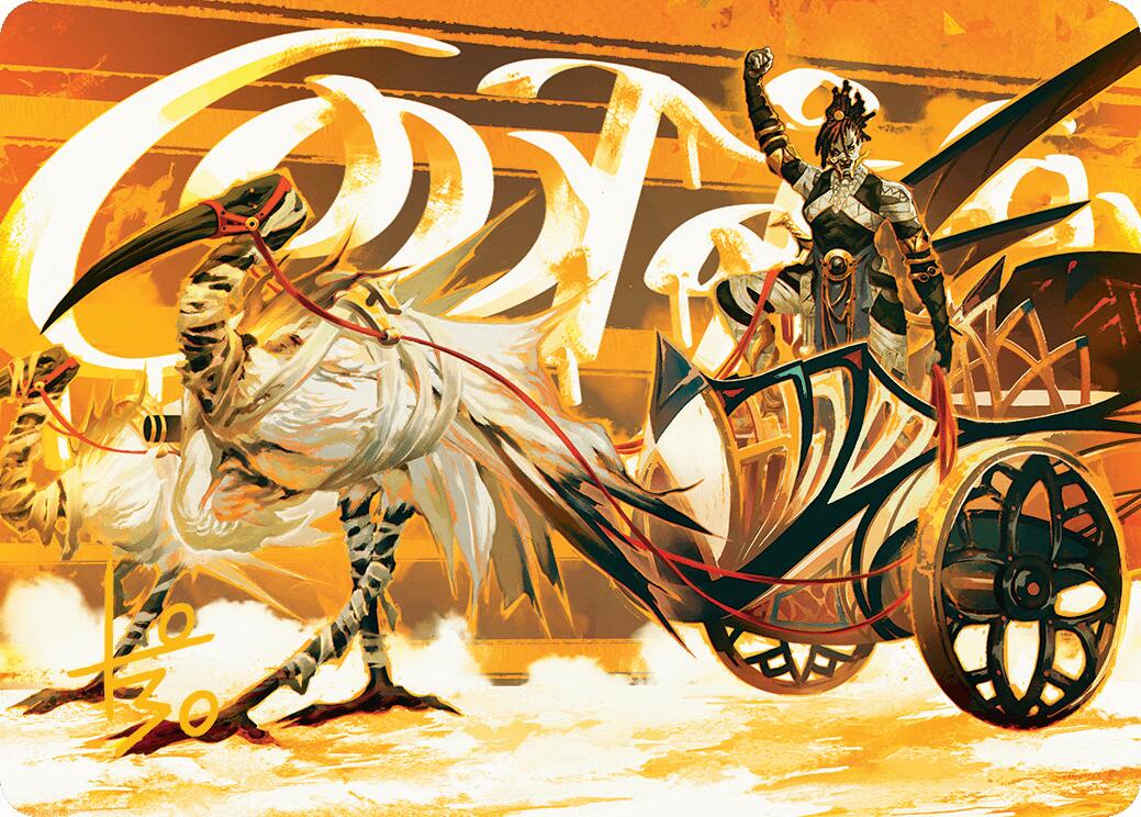 Skyseer's Chariot Art Card (Gold-Stamped Signature) [Aetherdrift Art Series] | D20 Games