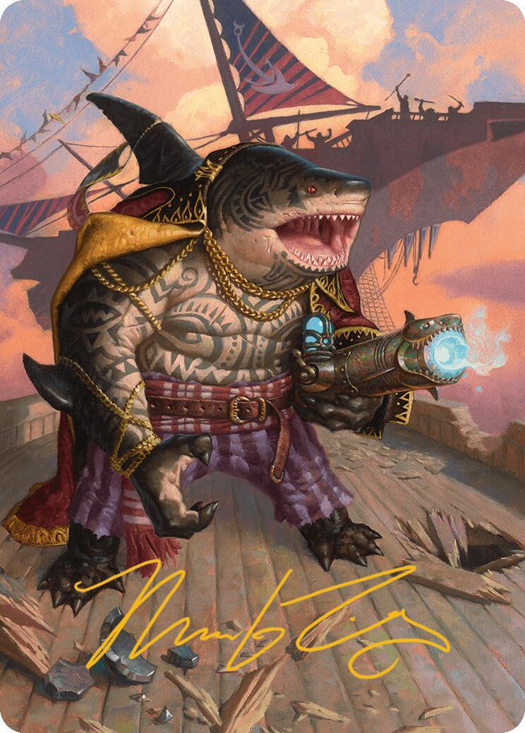 Captain Howler, Sea Scourge Art Card (4/54) (Gold-Stamped Signature) [Aetherdrift Art Series] | D20 Games