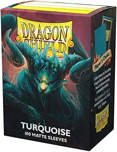 Dragon Shield Midnight Turquoise Matte 100 Sleeves | D20 Games