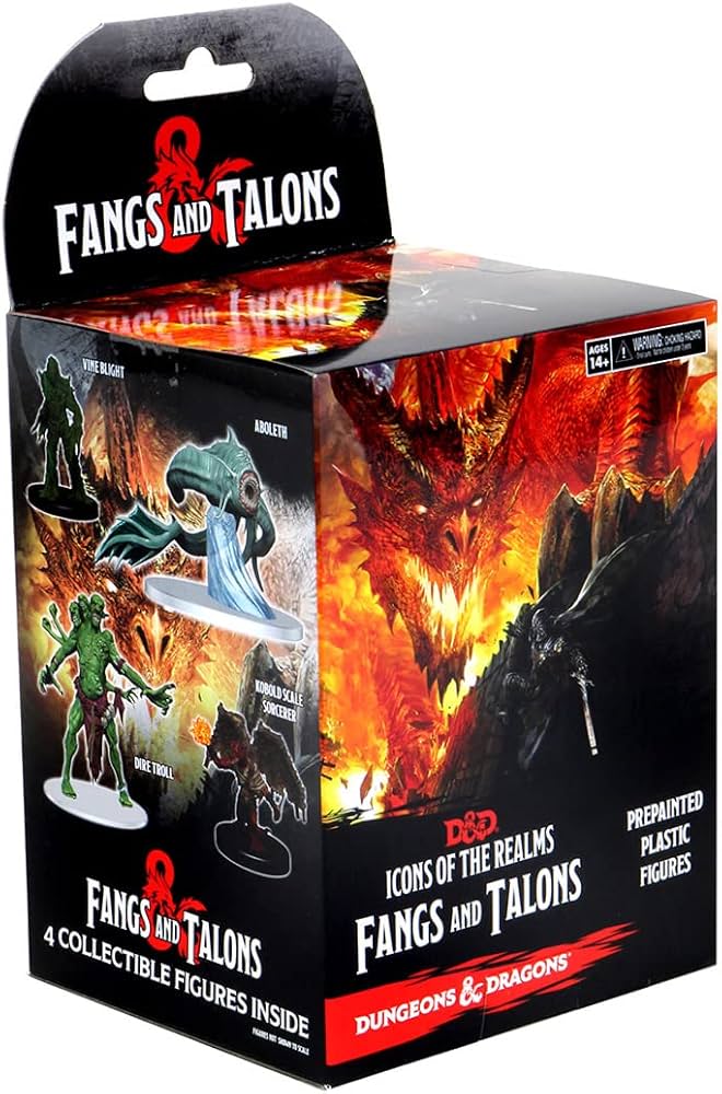 Dungeons and Dragons Icons of the Realms Pre-Painted Plastic Figures - Fangs and Talons | D20 Games