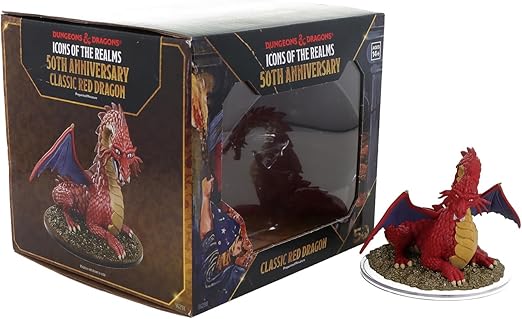 D&D 50th Anniversary Red Dragon Mini | D20 Games