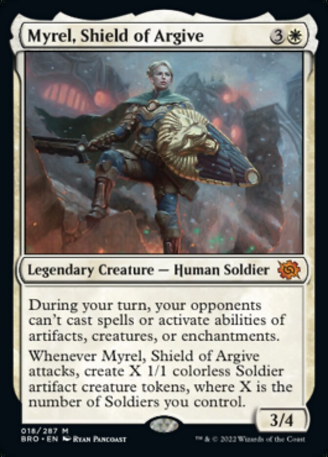 Myrel, Shield of Argive (Promo Pack) [The Brothers' War Promos] | D20 Games