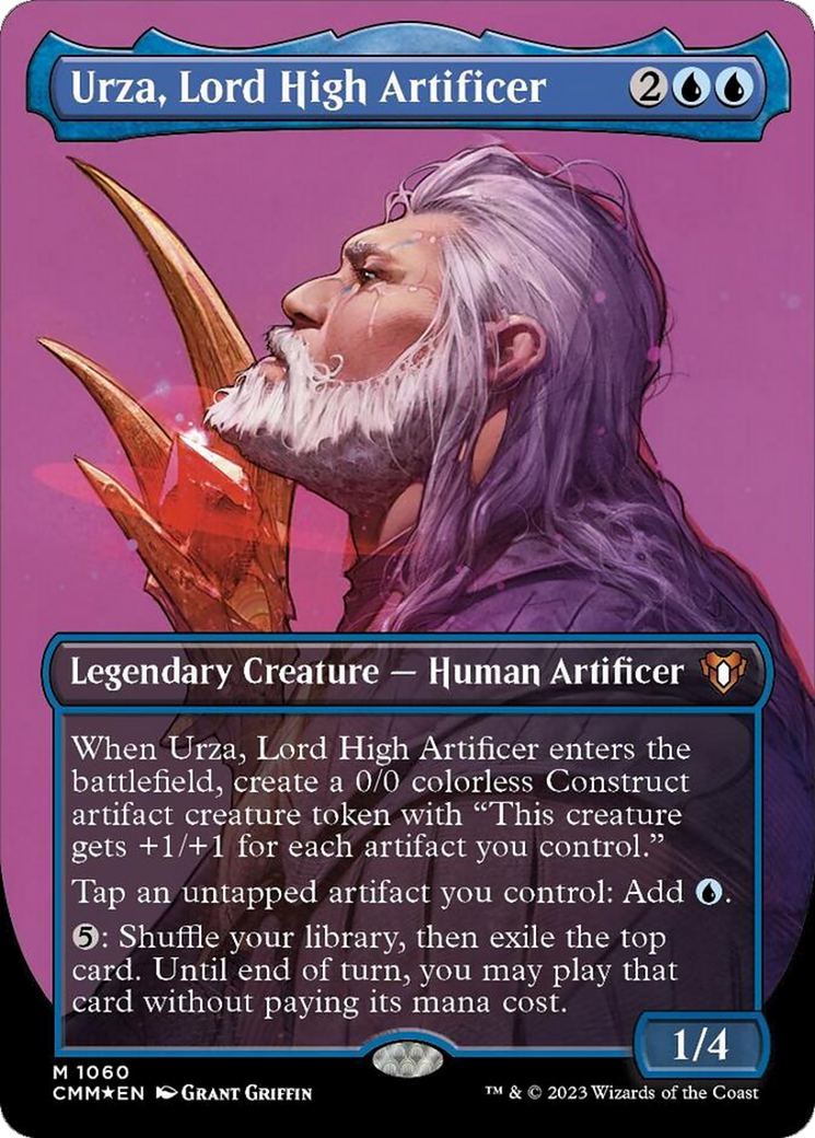 Urza, Lord High Artificer (Borderless Textured Foil Frame Break) [Commander Masters] | D20 Games