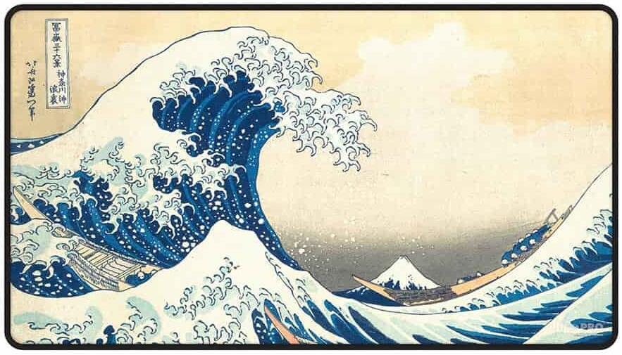 Ultra Pro: Fine Art Black-Stitched Playmat - The Great Wave Off Kanagawa | D20 Games