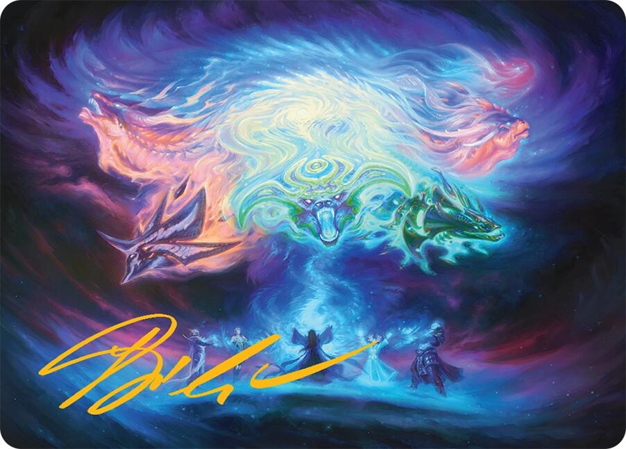 Call the Spirit Dragons Art Card (21/54) (Gold-Stamped Signature) [Tarkir: Dragonstorm Art Series] | D20 Games