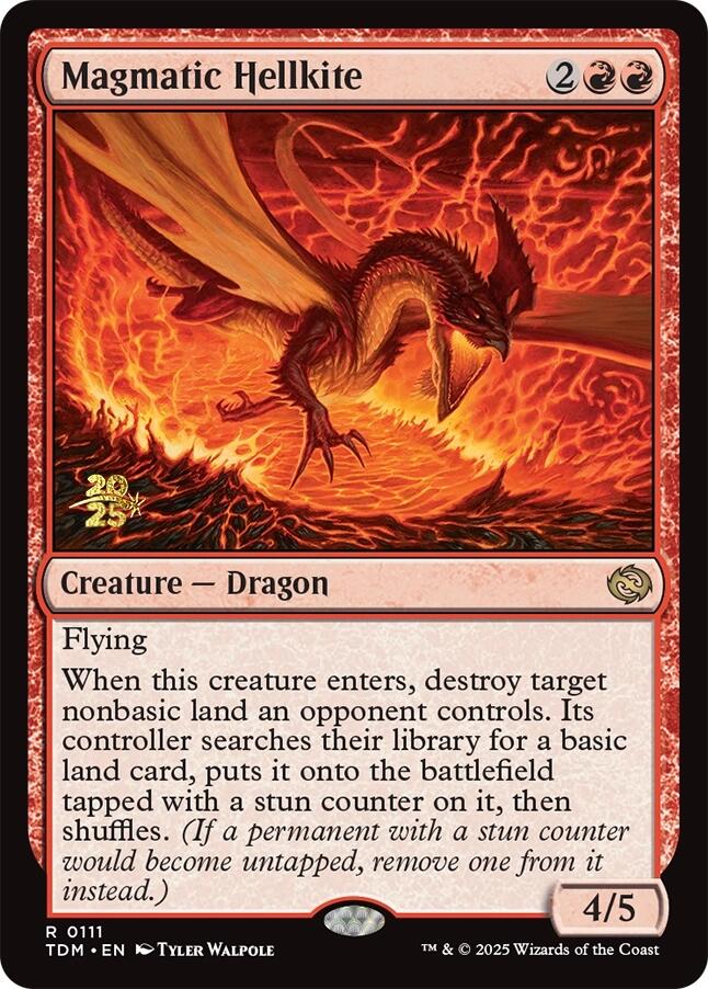 Magmatic Hellkite [Tarkir: Dragonstorm Prerelease Promos] | D20 Games