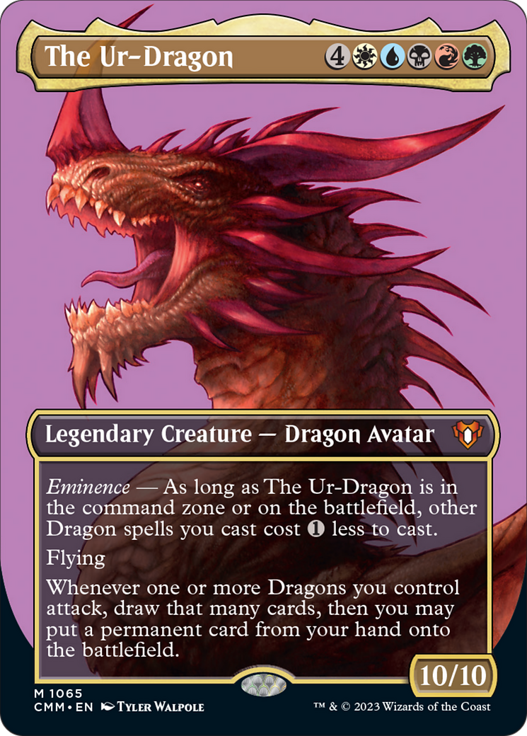 The Ur-Dragon (Borderless Textured Foil Frame Break) [Commander Masters] | D20 Games