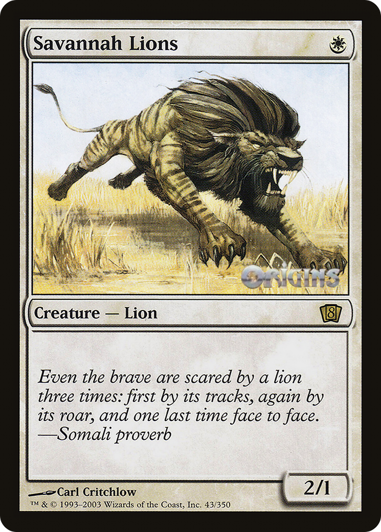 Savannah Lions (Origins 2003) [Oversize Cards] | D20 Games