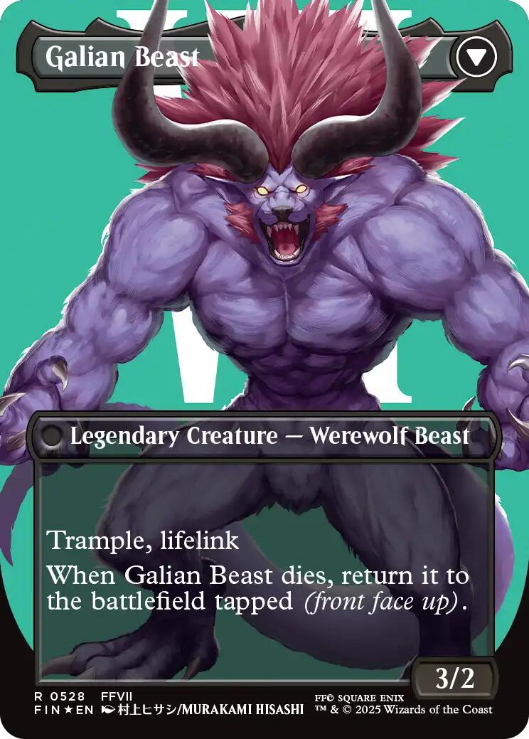 Vincent Valentine // Galian Beast (Borderless) (Surge Foil) [FINAL FANTASY] | D20 Games