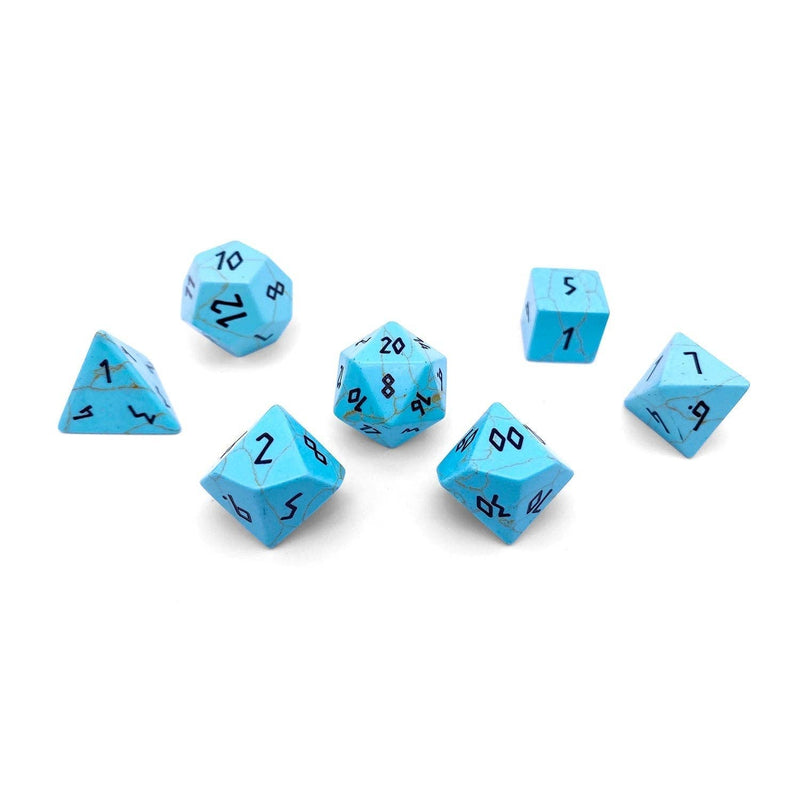 Turquoise - 7 Piece RPG Set Gemstone Dice