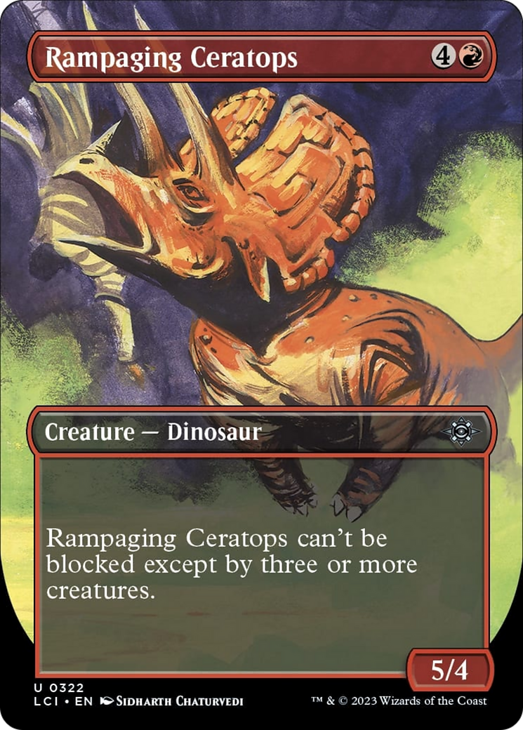 Rampaging Ceratops (Borderless) [The Lost Caverns of Ixalan] | D20 Games