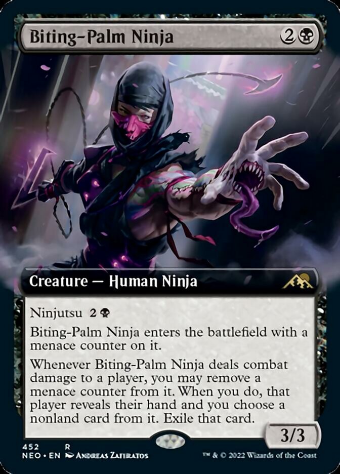 Biting-Palm Ninja (Extended Art) [Kamigawa: Neon Dynasty] | D20 Games