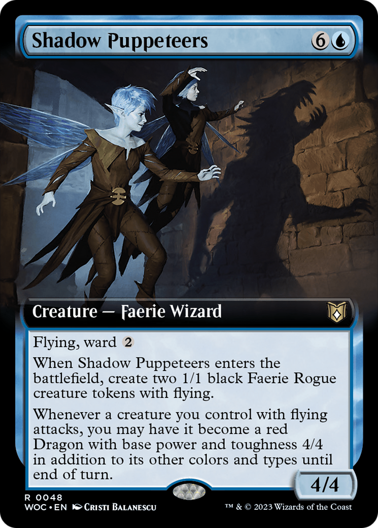 Shadow Puppeteers (Extended Art) [Wilds of Eldraine Commander] | D20 Games