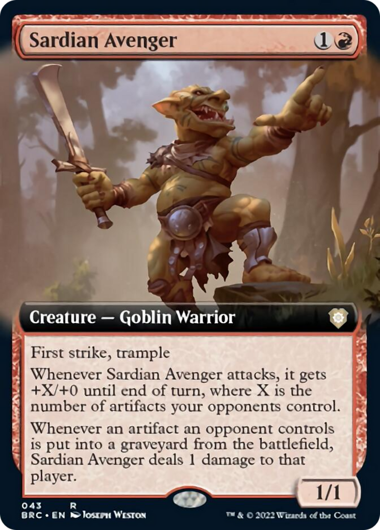 Sardian Avenger (Extended Art) [The Brothers' War Commander] | D20 Games
